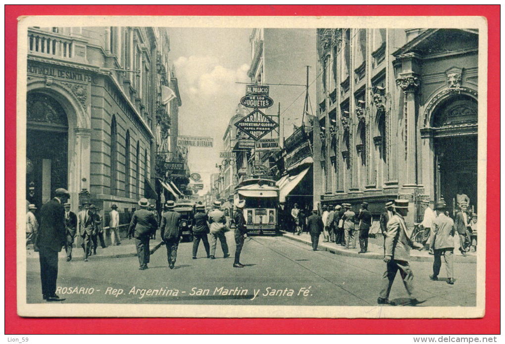 159658 / ROSARIO - SAN MARTIN Y SANTA FE , TRAM TRAMWAY - Argentina Argentine Argentinie