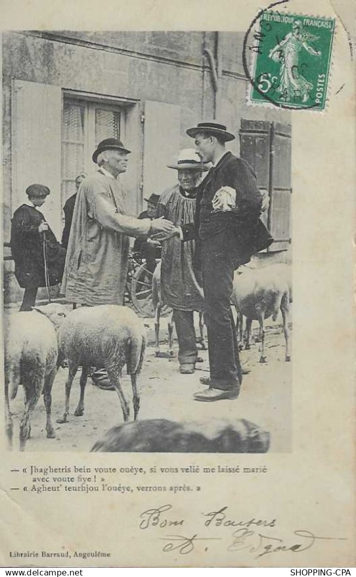 16 - ANGOULEME - DEUX PAYSANS AU MARCHE