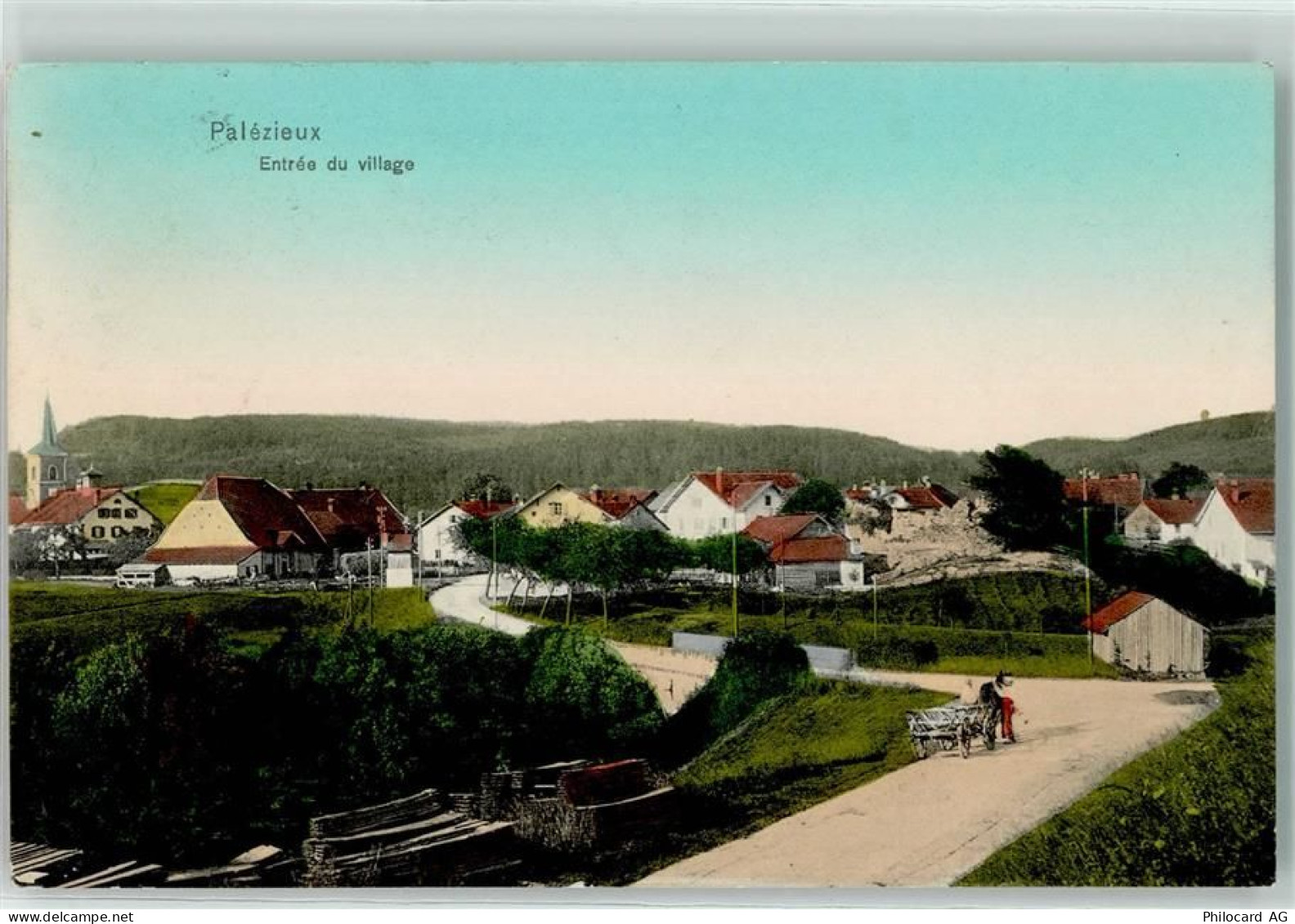 1607 Palézieux 1910 - Entree du village Kirche - 13249328