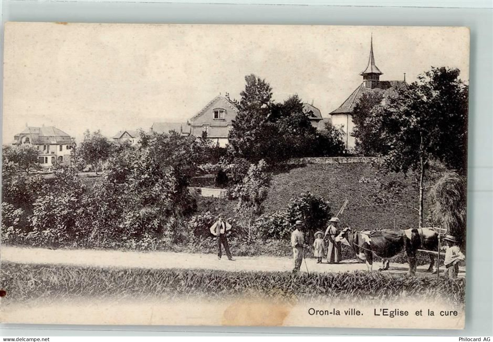 1610 Oron-la-Ville - LEglise et la cure Ochsenkarren - 13172644