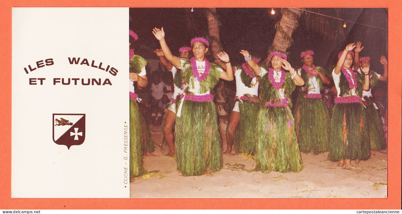 16155 /  ◉ Iles WALLIS et FUTUNA Danse ETHNIQUE Traditionnelle Cliché  G. PRESSENCE 1970s18x11cm