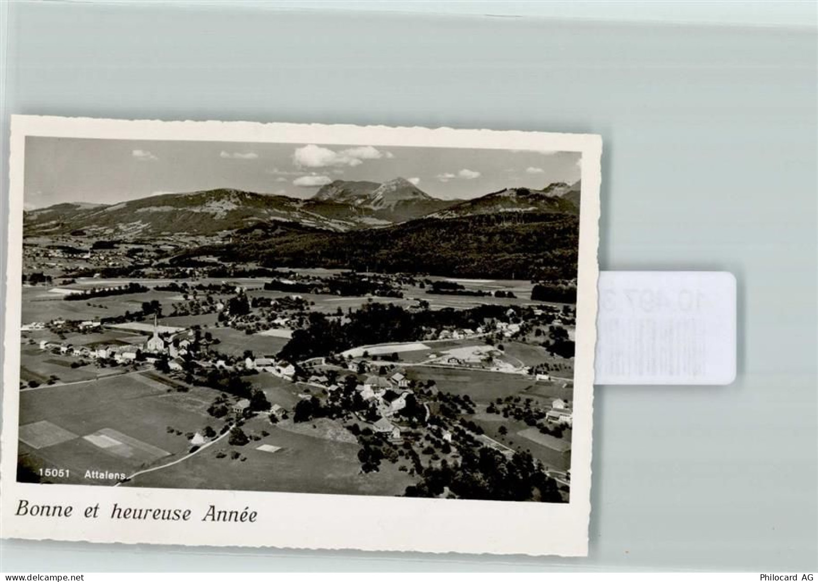 1616 Attalens Vuarat 1950 FOTO KEINE AK Fliegeraufnahme Kirche Foto 10cm... - 10497323