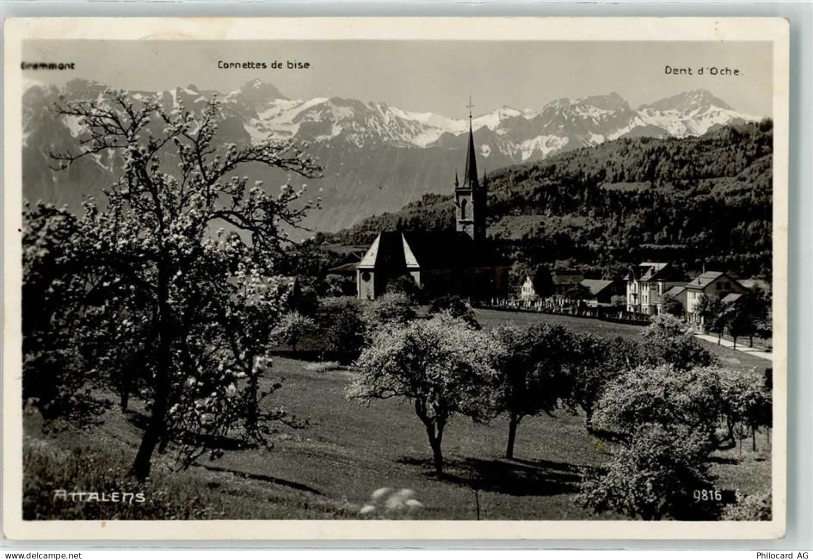 1616 Attalens Vuarat - le Grammont Cornette de Bise Kirche - 10610951