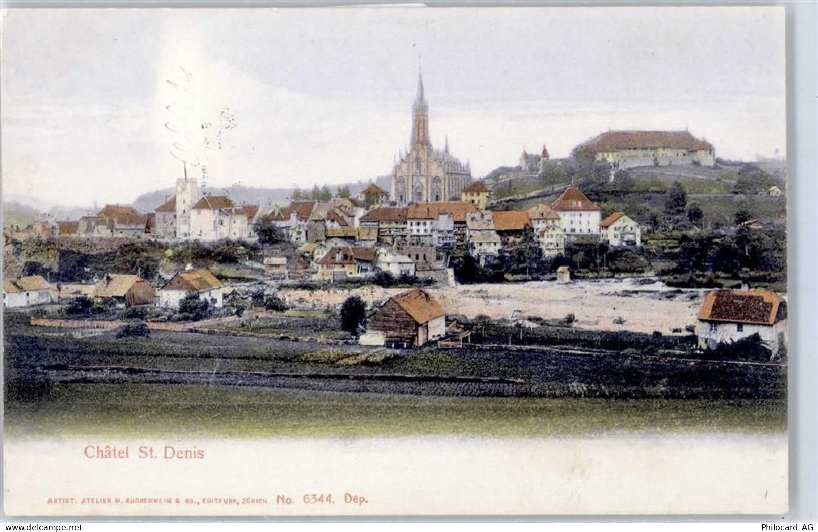 1618 Châtel-St-Denis Lithographie - 51425225