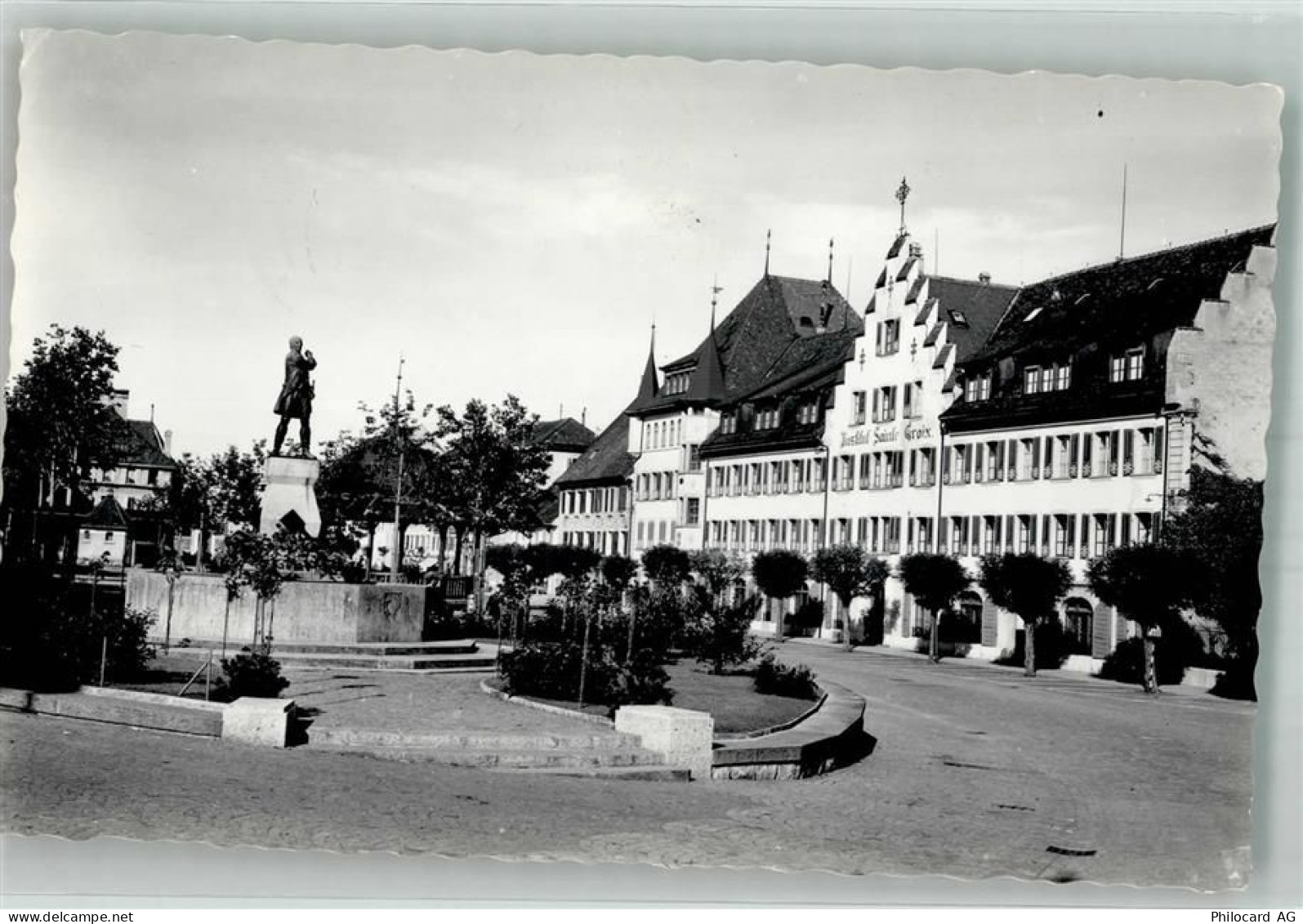 1630 Bulle Foto AK Denkmal Nikolas Chenaux Institut Sainte Croix - 38186414
