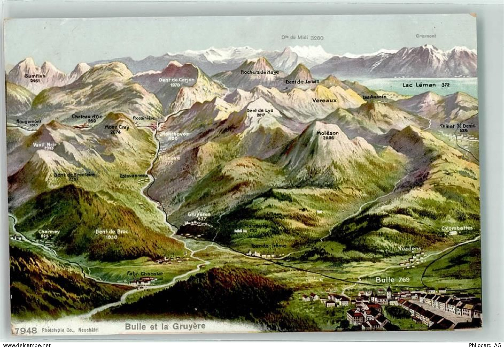 1630 Bulle - Vogelschau Gruyere - 39406196