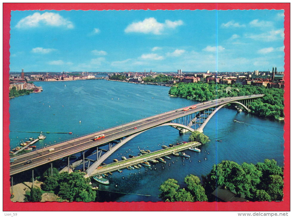 163044 / Stockholm - VASTERBRON , BRIDGE , PORT BOAT ,  - Sweden Schweden Zweden Suede Svezia