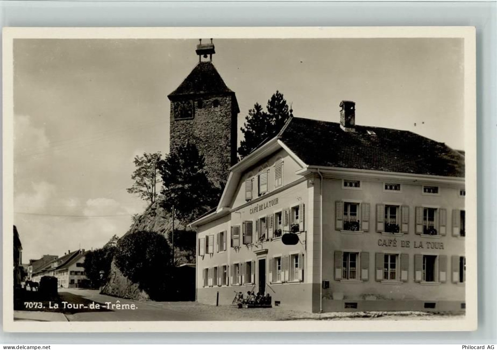 1635 La Tour-de-Trême La Part-Dieu Foto AK Cafe de la Tour - Verlag SG 7... - 13086861