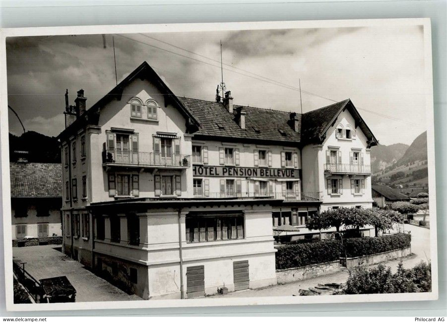 1636 Broc Foto AK Hotel Pension Bellevue - 13597801