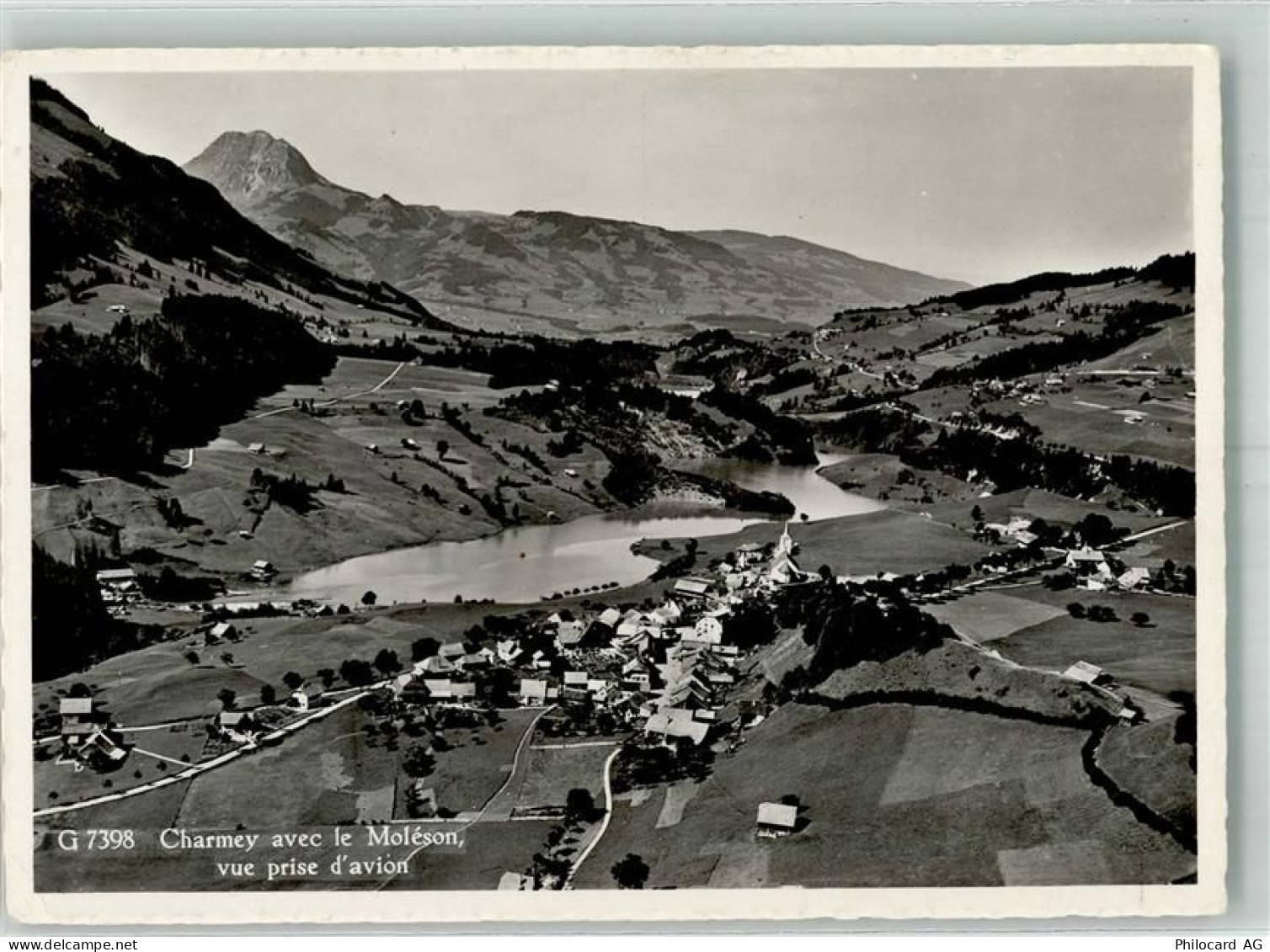 1637 Charmey Gruyère Foto AK Fliegeraufnahme - 38194954