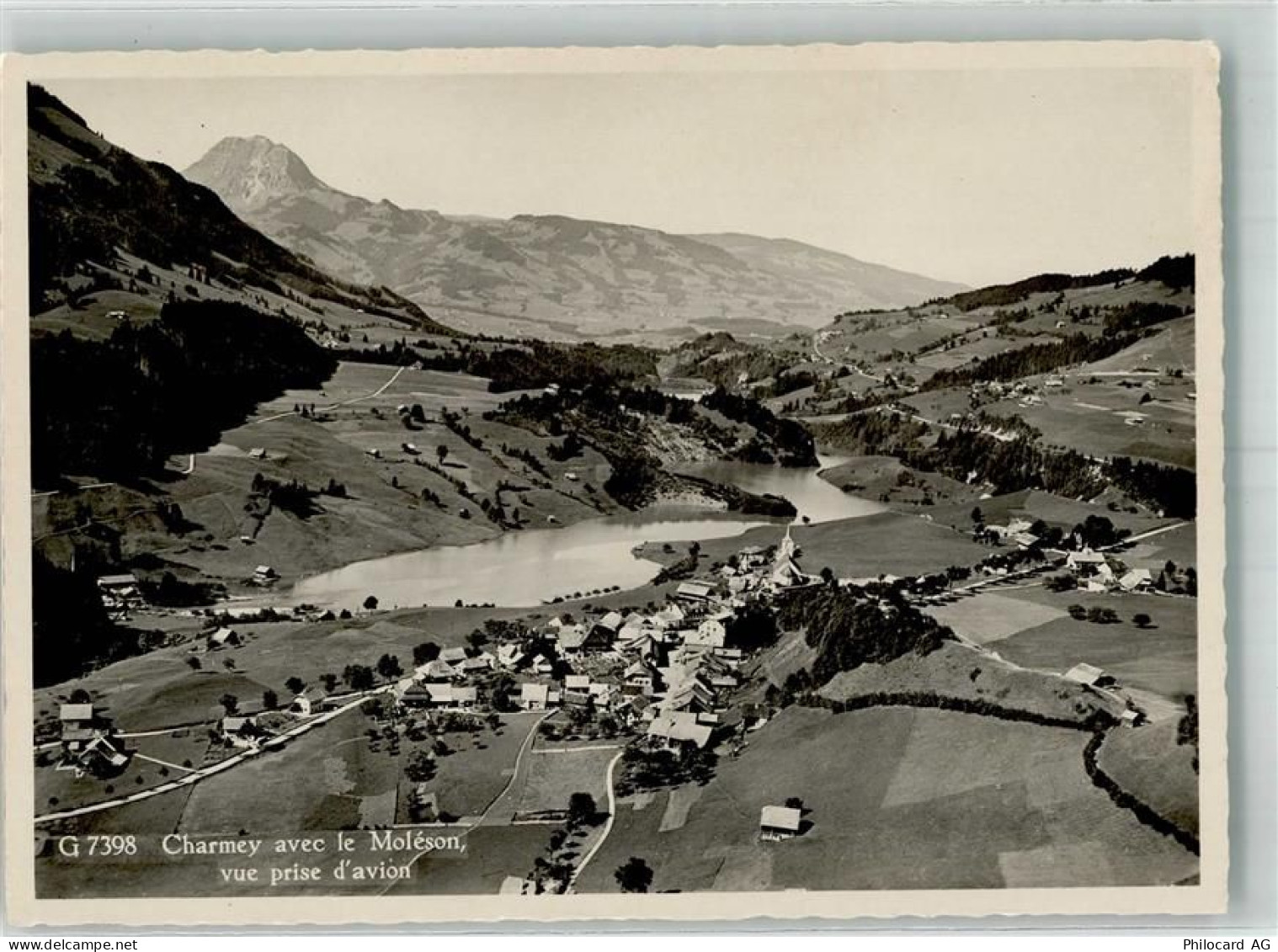 1637 Charmey Gruyère Foto AK Fliegeraufnahme - 38194955