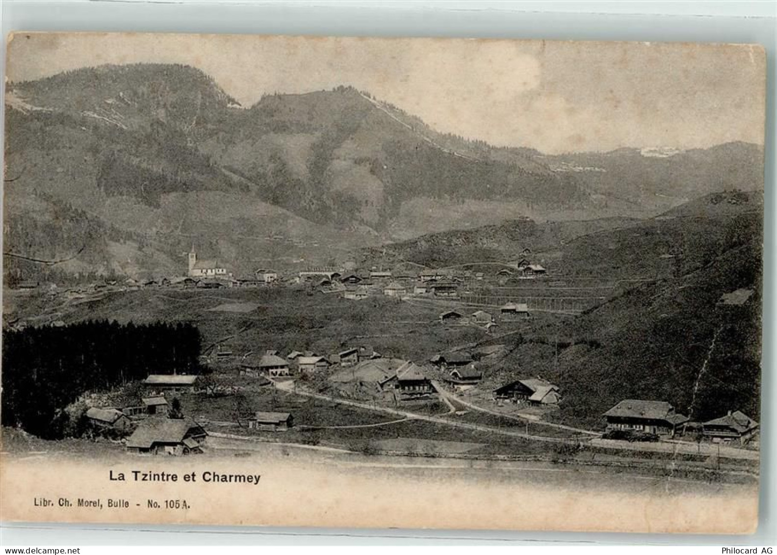 1637 Charmey Gruyère Gebrauchsspuren La Tzintre - 10608907