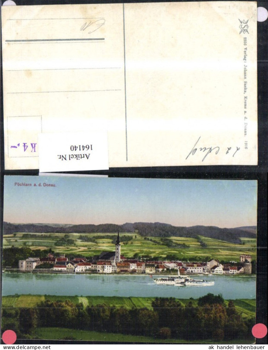 164140,Pöchlarn a.d. Donau Dampfer 1915