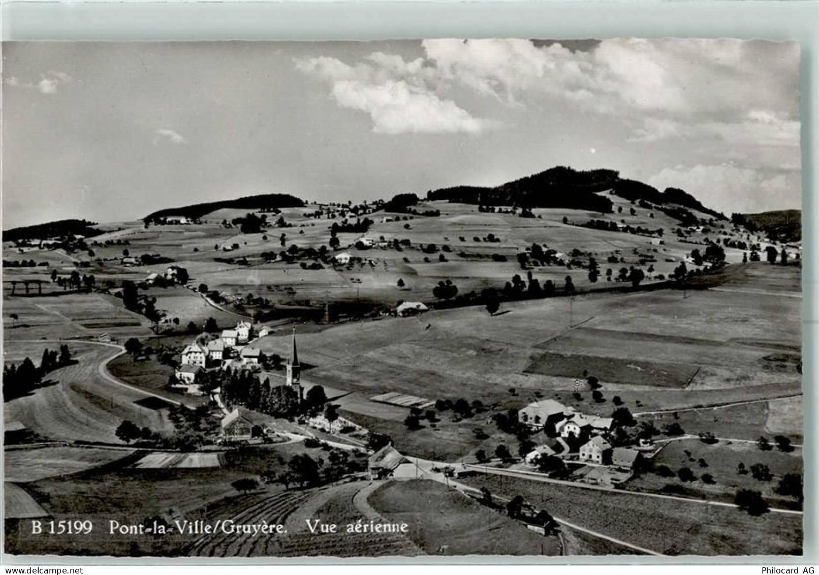 1649 Pont-la-Ville Karte beschädigt Fliegeraufnahme - 13150459
