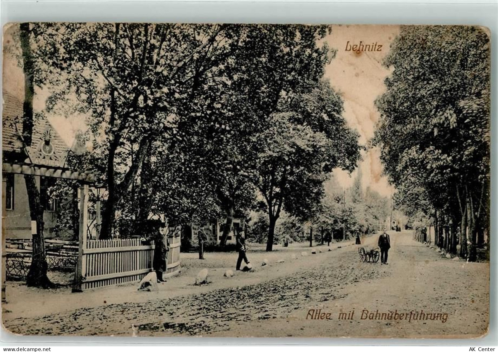 16515 O1407 Lehnitz Gebrauchsspuren Baumallee Bahnüberführung Bahnpostst... - 13261955