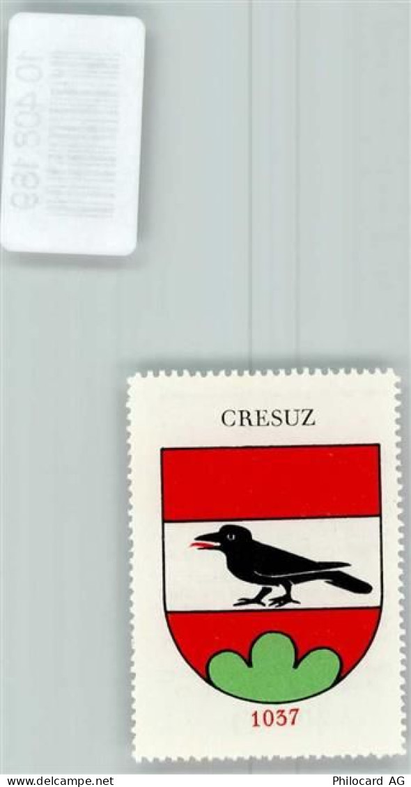 1653 Crésuz - Vignette Wappen Kaffee Hag ca 1920-1940 Rabe - 10408189