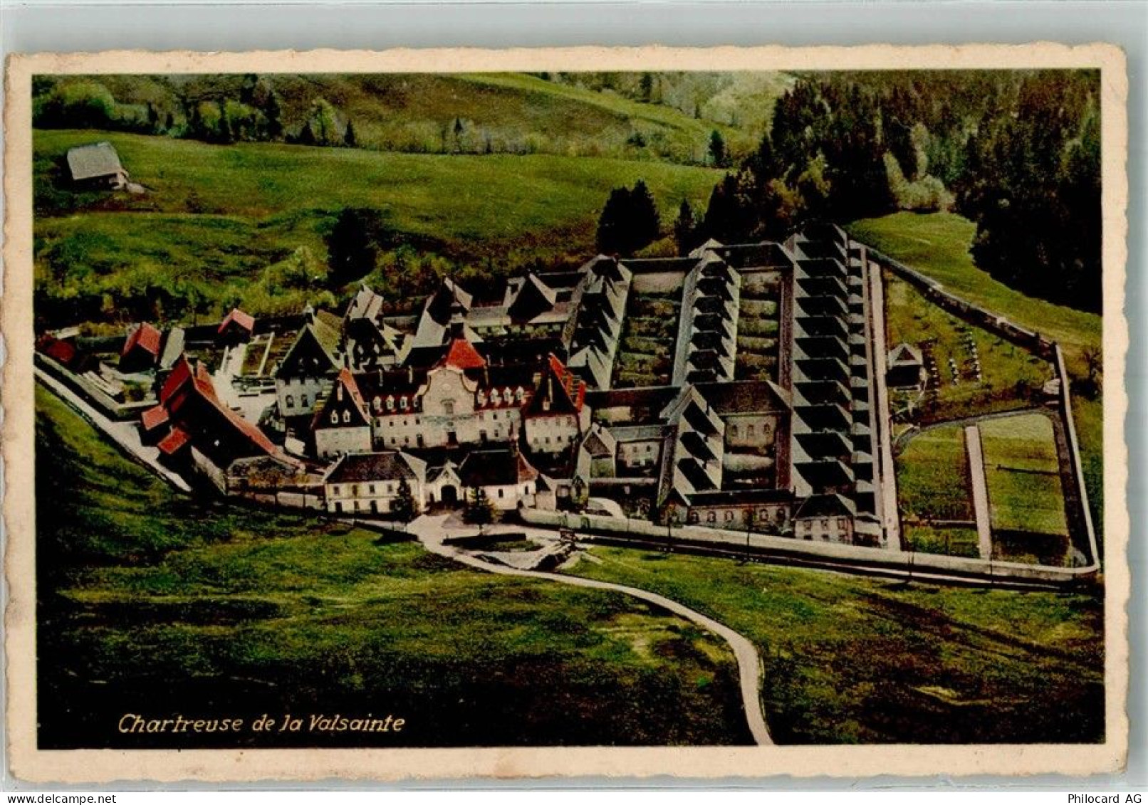 1654 La Valsainte Cerniat FR Foto AK Feldpost CP.E.M. Bat.Füs. 13 Kartau... - 38221822