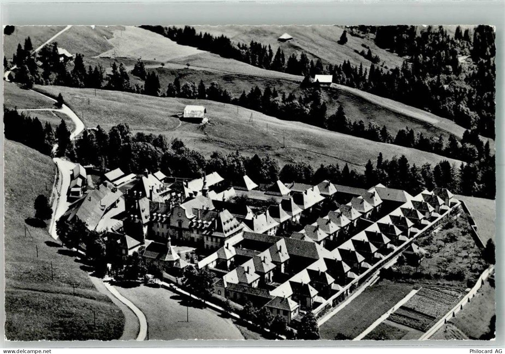 1654 La Valsainte Cerniat FR Foto AK Fliegeraufnahme Charteuse de la Val... - 38219286