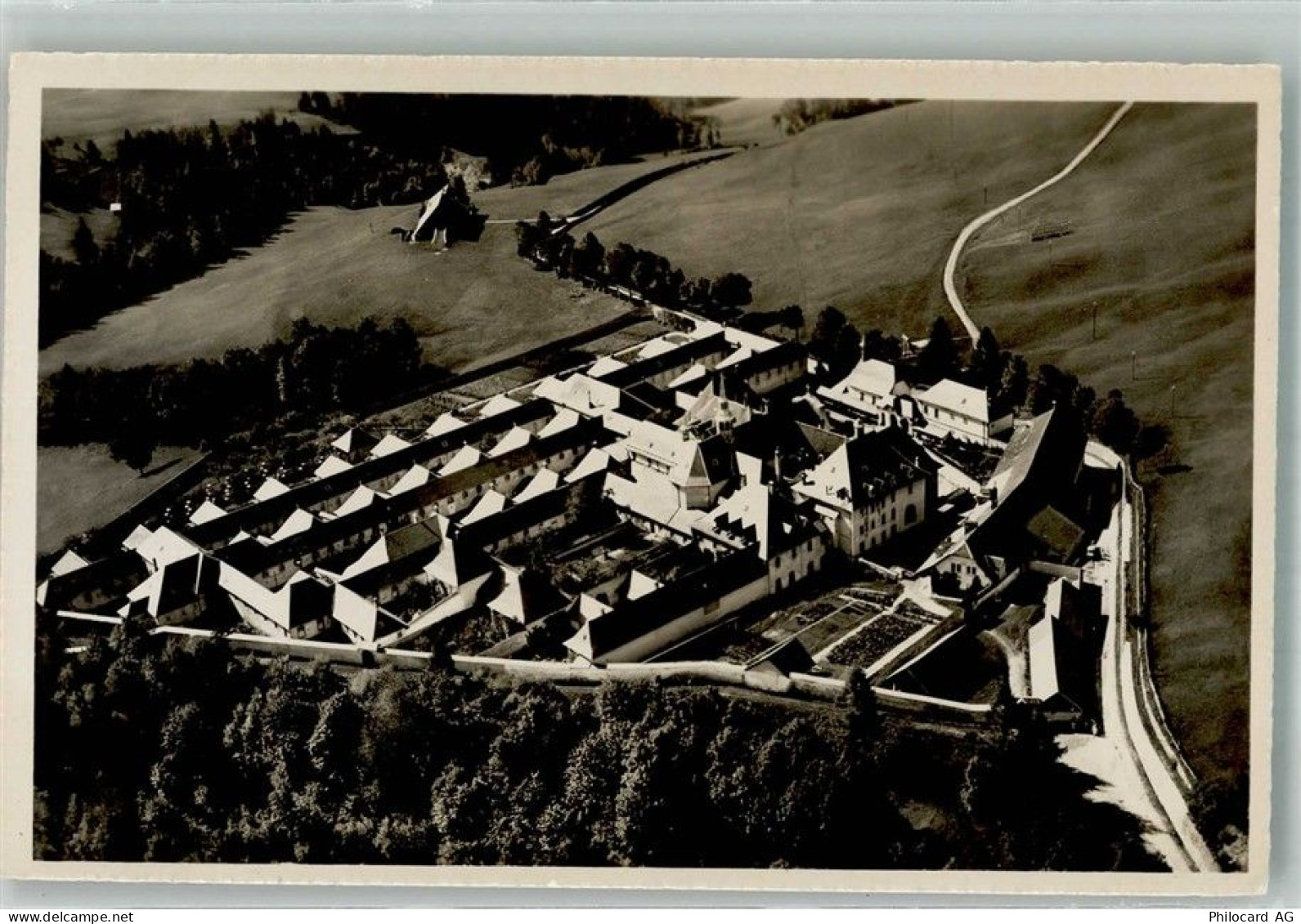 1654 La Valsainte Cerniat FR Foto AK Fliegeraufnahme Kartause - 38221824