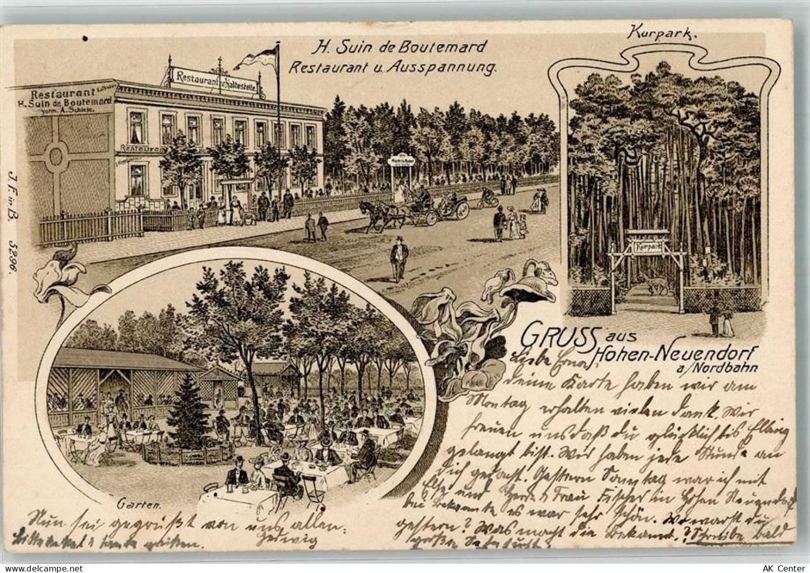 16540 O1406 Hohen Neuendorf 1918 Lithographie Gasthaus H. Suin de Boutem... - 13638777