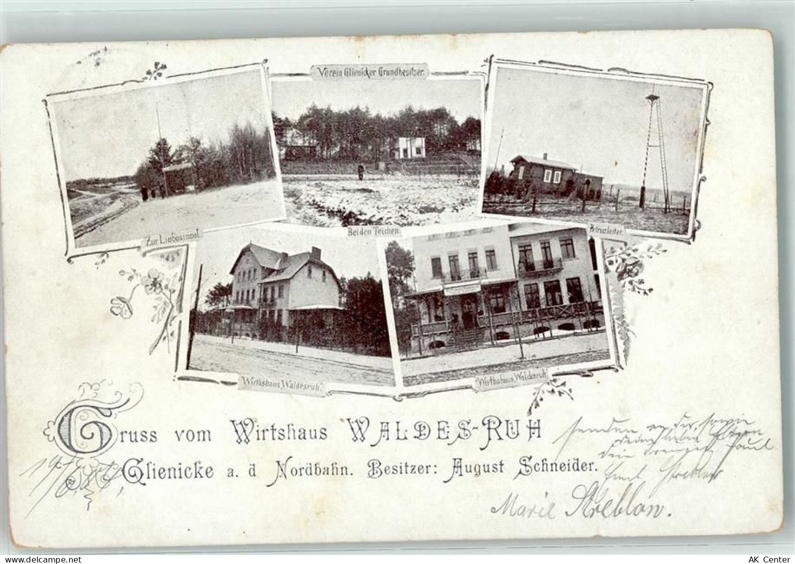 16548 O1405 Glienicke , Nordbahn 1904 - Zur Liebesinsel Verein Glienicke... - 13607788
