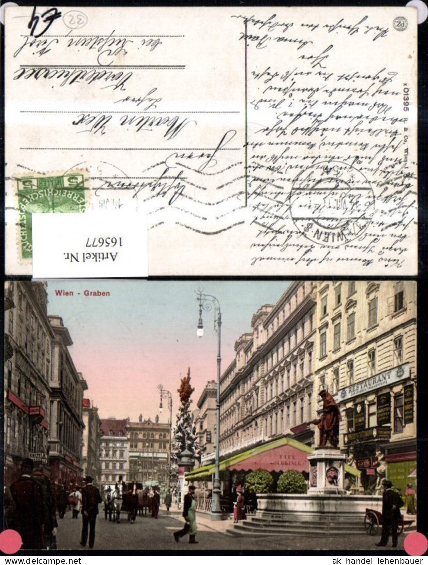 165677,Wien 1 Graben Kutschen Personen