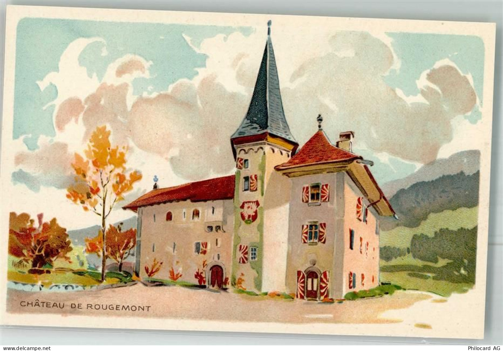 1659 Rougemont Lithographie Schloss - 13302193