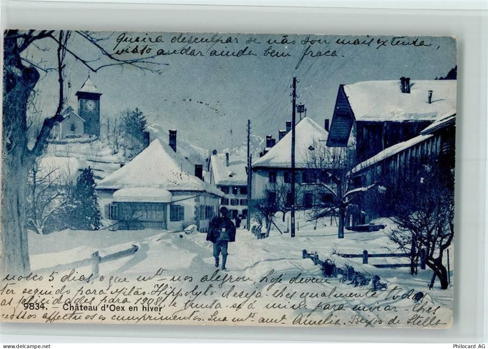 1660 Château-d'Oex - Winter - Chateau d`Oex en hiver - Phototypie 9834 A... - 13097651