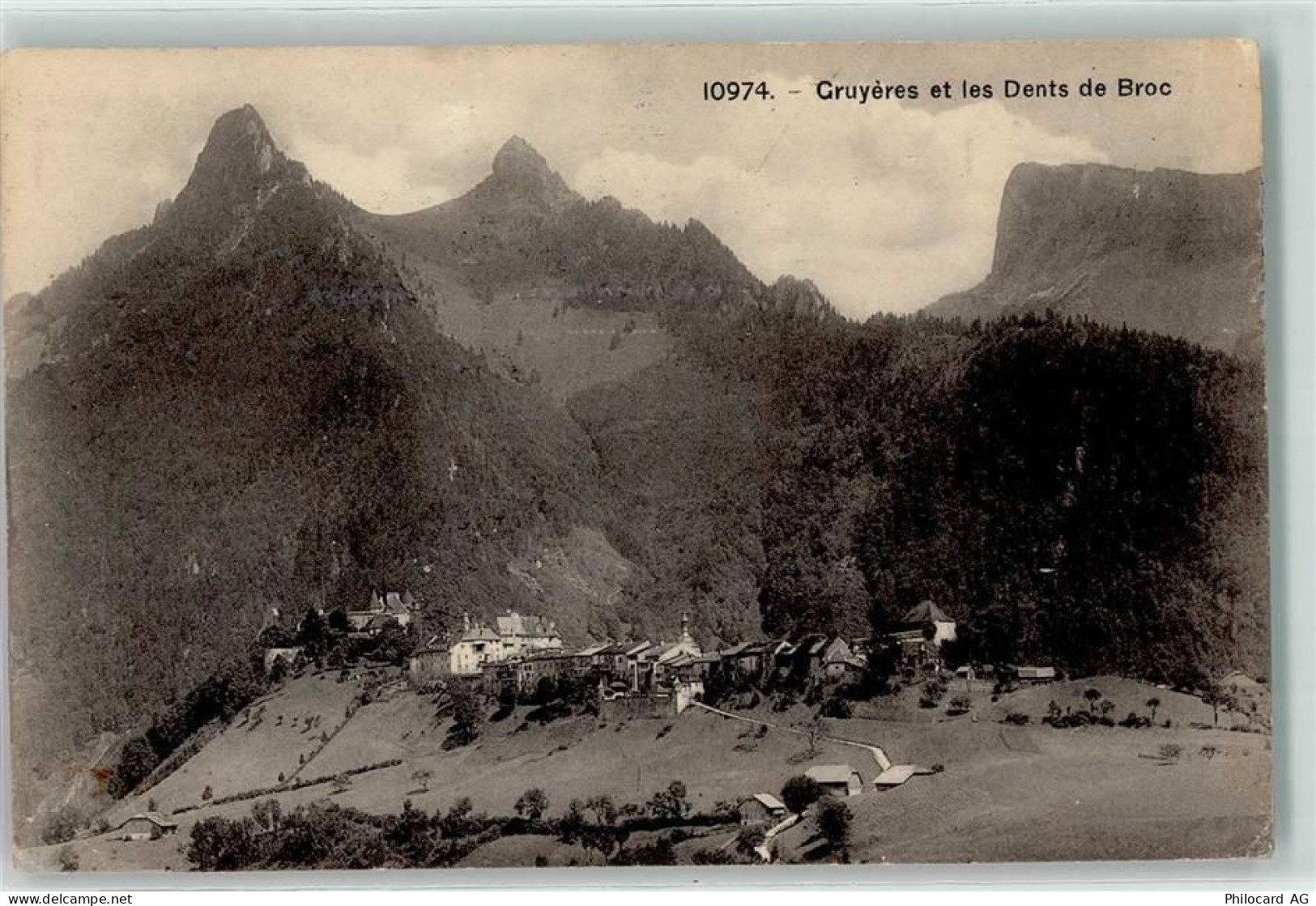 1663 Gruyères 1911 - Dents de Broc - 10619438
