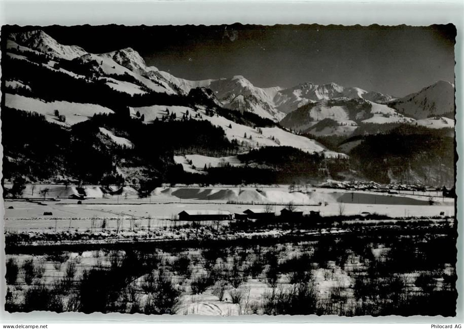 1666 Grandvillard - Camp et Village en hiver - 10610353