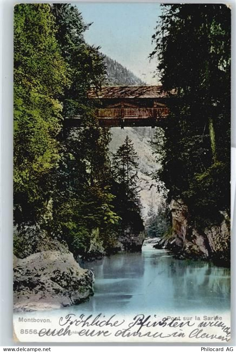1669 Montbovon Les Cases Gebrauchsspuren Pont sur la Sarine - 50698917