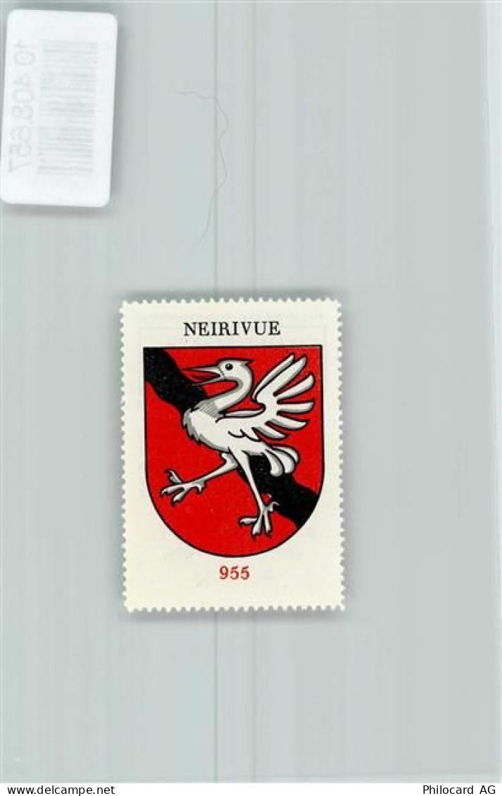 1669 Neirivue - Vignette Wappen Kaffee Hag ca 1920-1940 Kranich - 10408657
