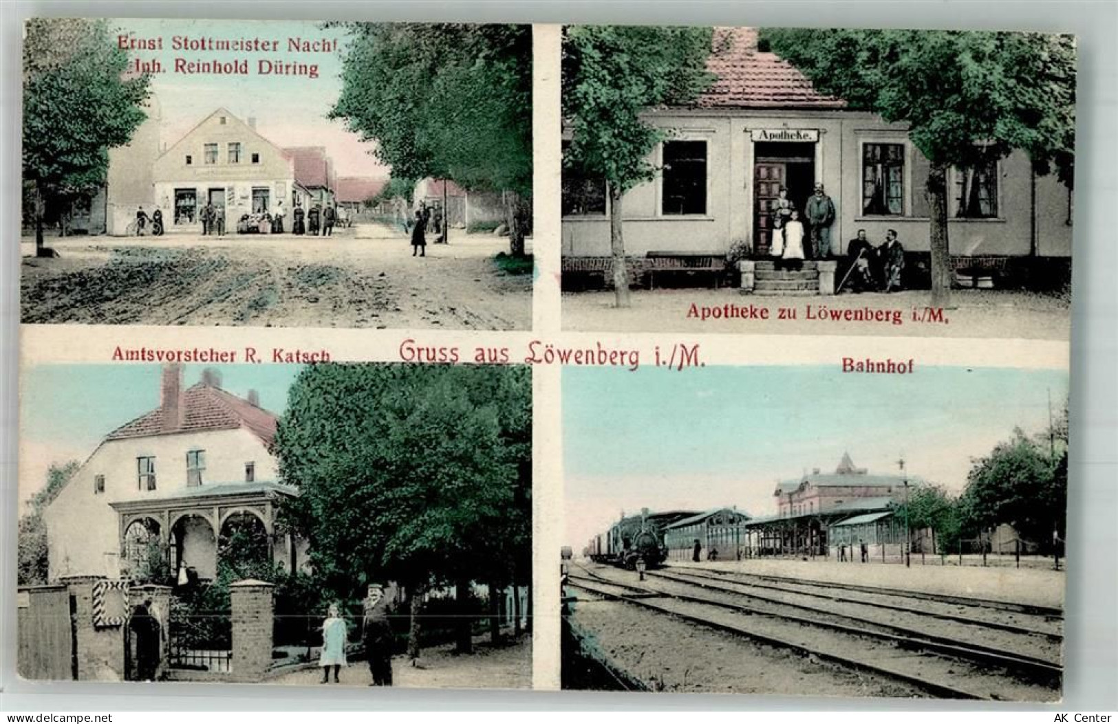 16775 O1431 Löwenberg b Gransee - Haus des Amtsvorsteher Katsch Apotheke... - 13665334