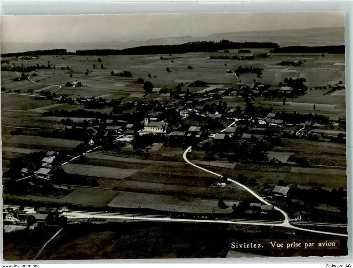 1678 Siviriez Villaranon Karte beschädigt Fliegeraufnahme - 13150289