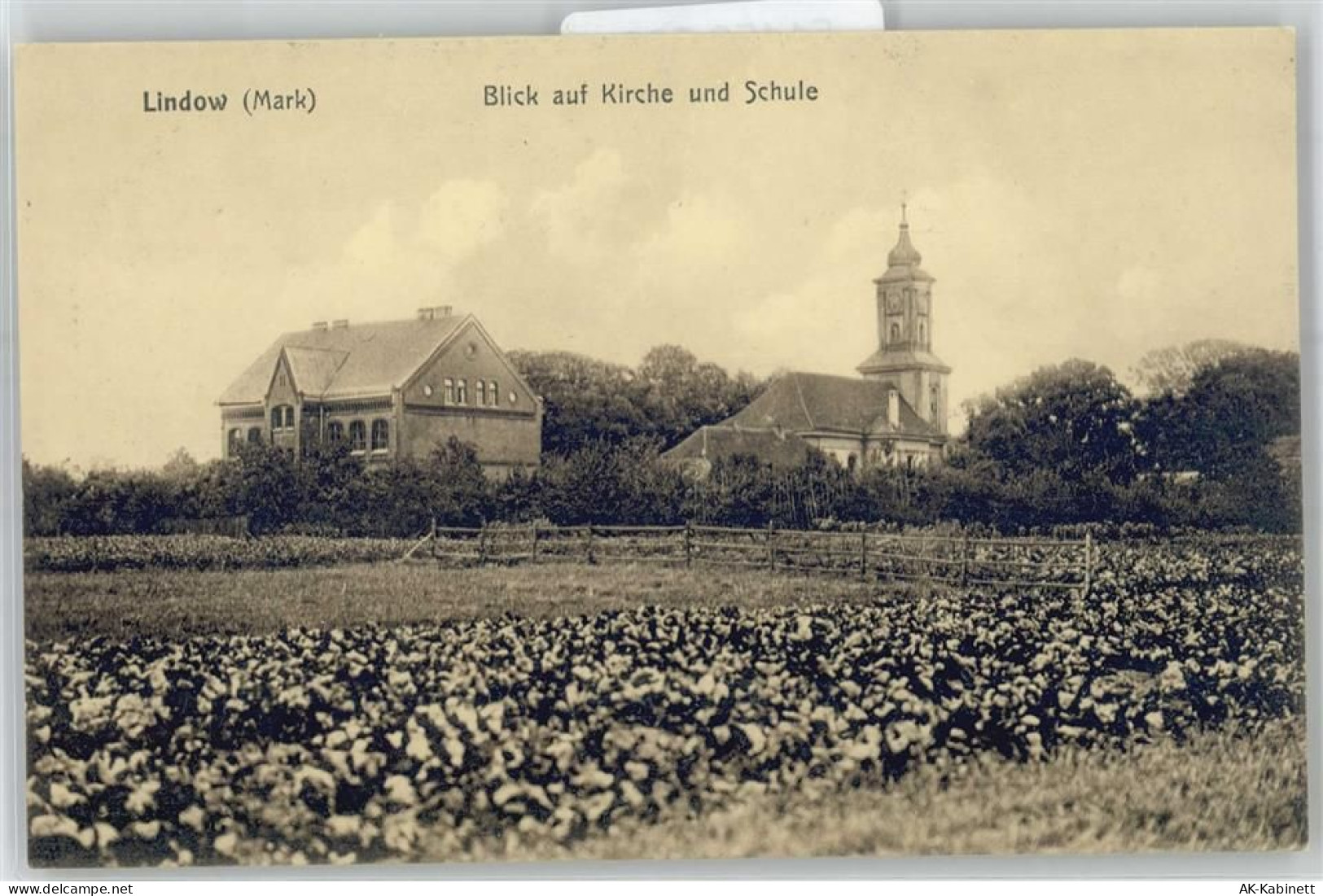 16835 O1954 Lindow (Mark) - Kirche, Schule - 51150503