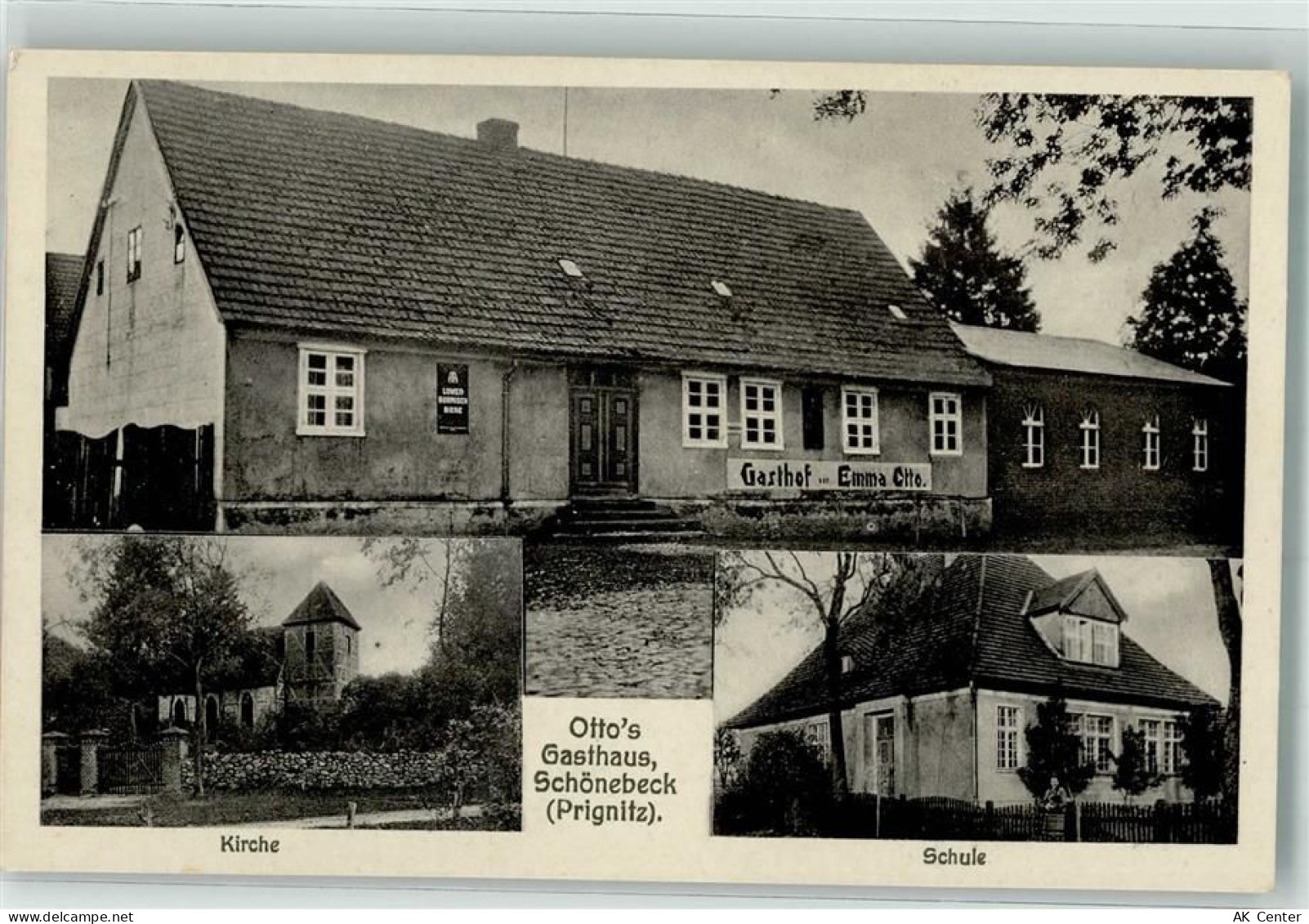 16866 O1901 Schönebeck b Pritzwalk - Gasthaus Emma Otto Kirche Schule - 13632616