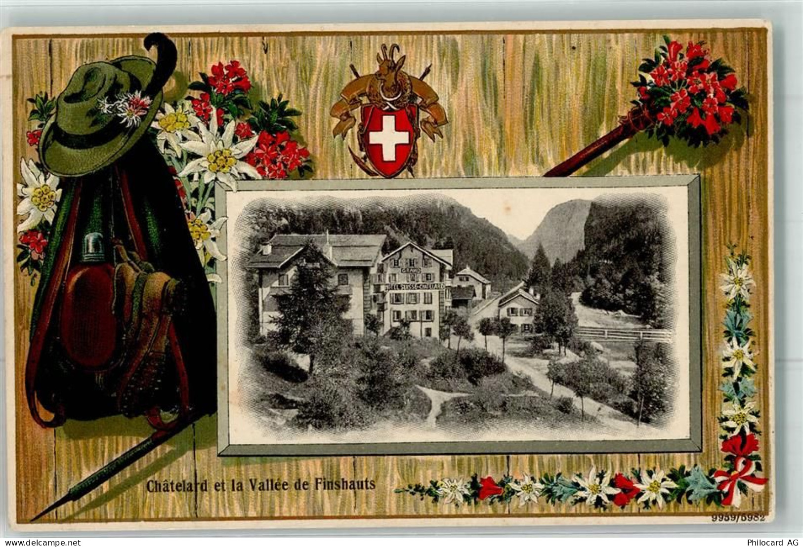 1689 Le Châtelard-près-Romont Prägedruck Hotel Chatelard et la Vallee de... - 13623005