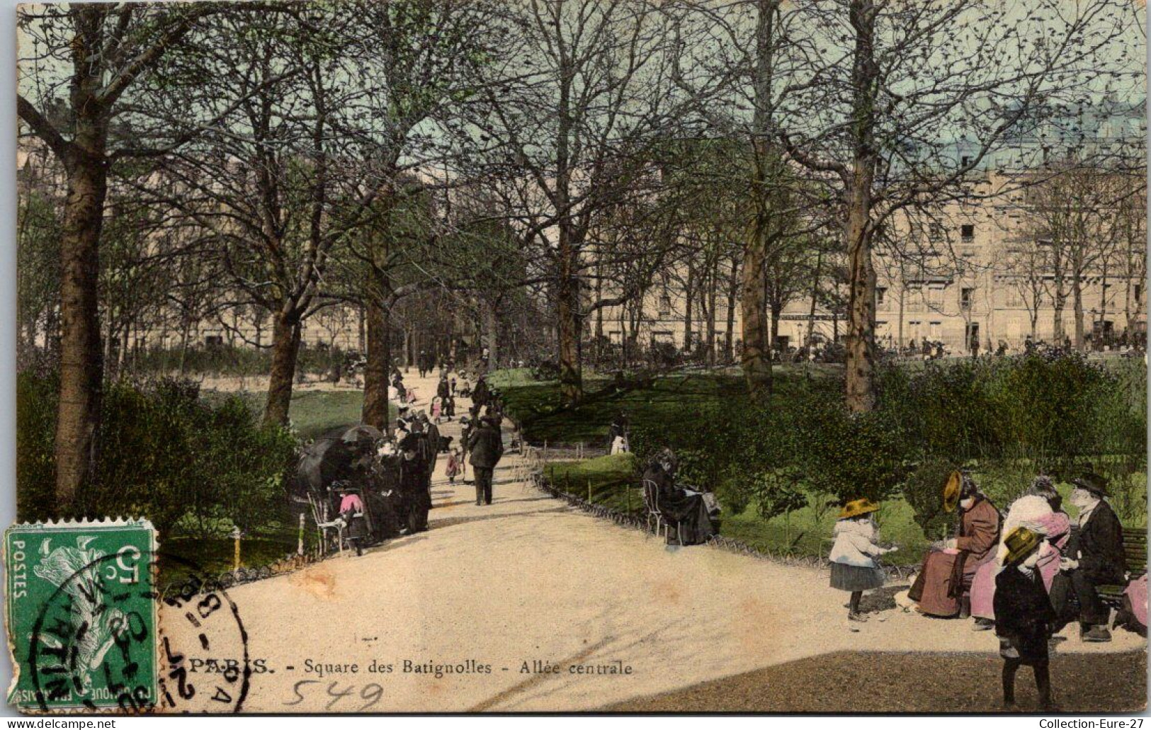 (17/09/25) 75-CPA PARIS - 17ème ARRONDISSEMENT - SQUARE DES BATIGNOLLES