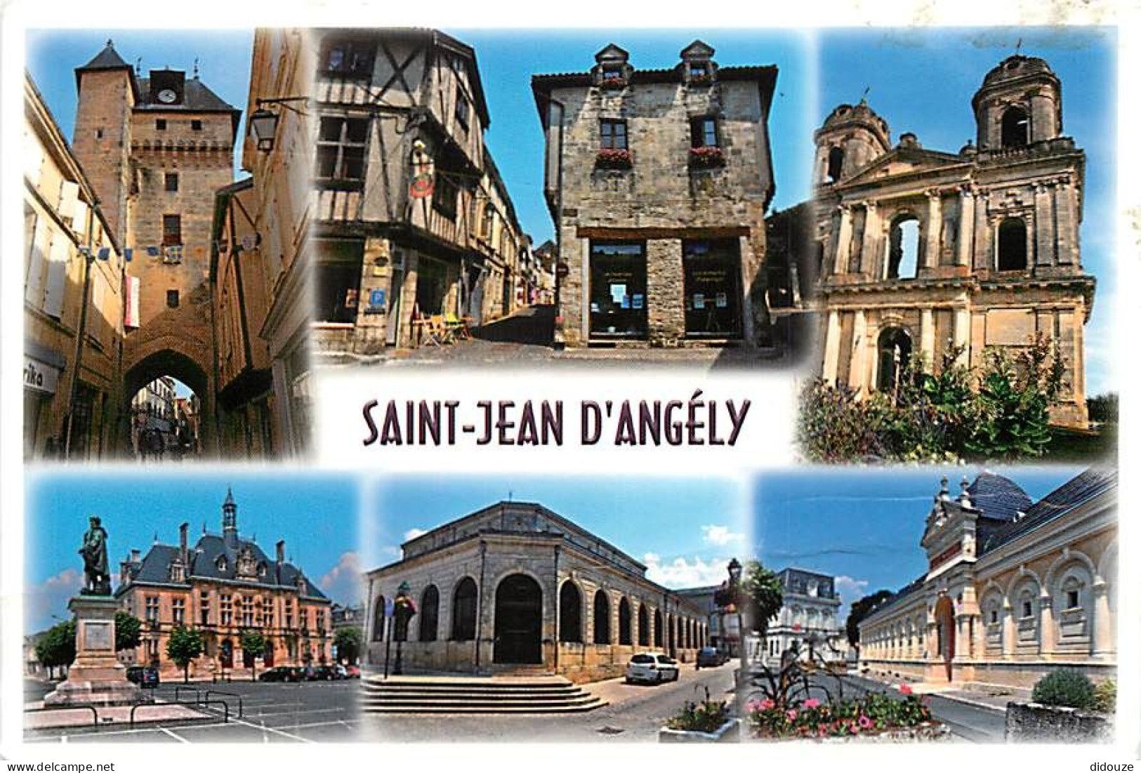 17 - Saint Jean d'Angély - Multivues - Automobiles - Etat froissures visibles - CPM - Voir Scans Recto-Verso