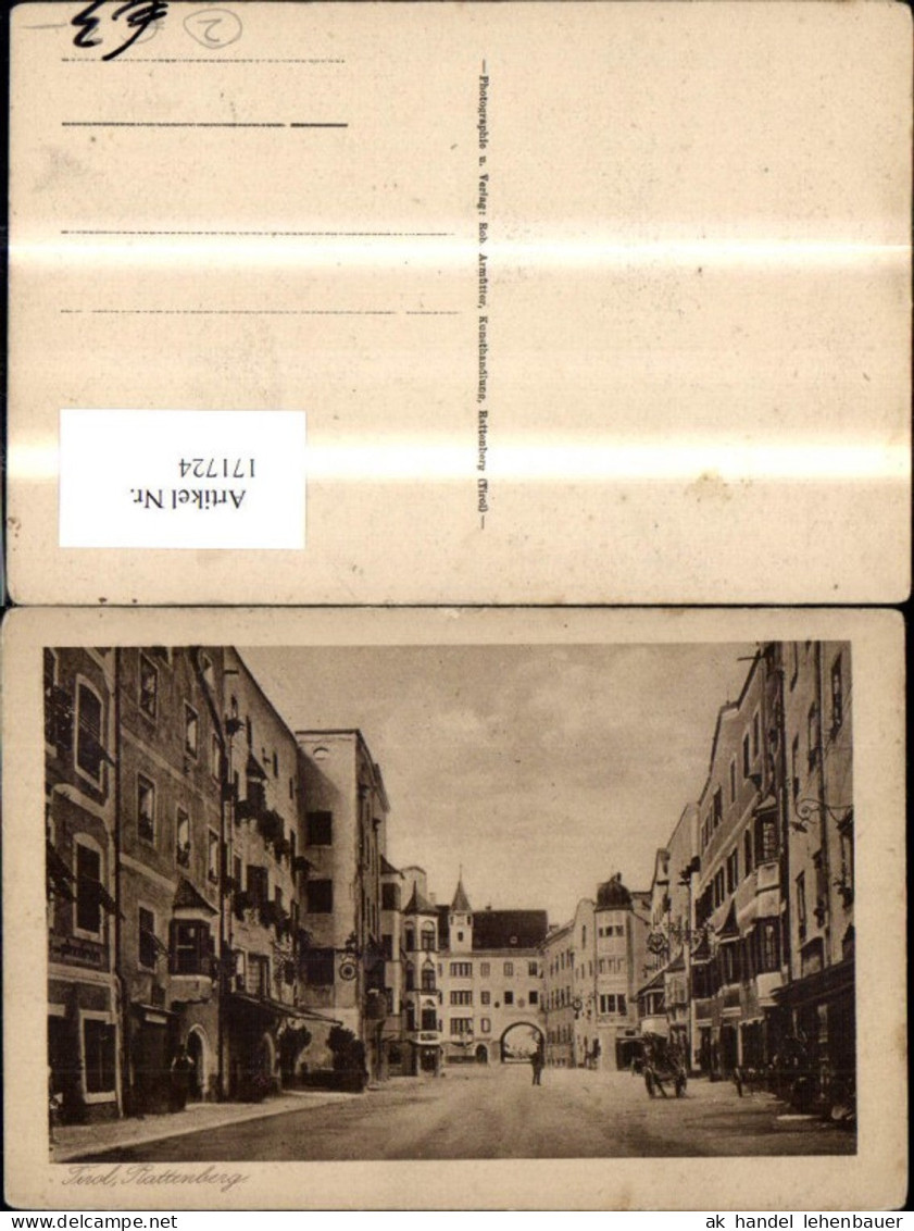 171724,Rattenberg Strassenansicht m. Kutsche Personen