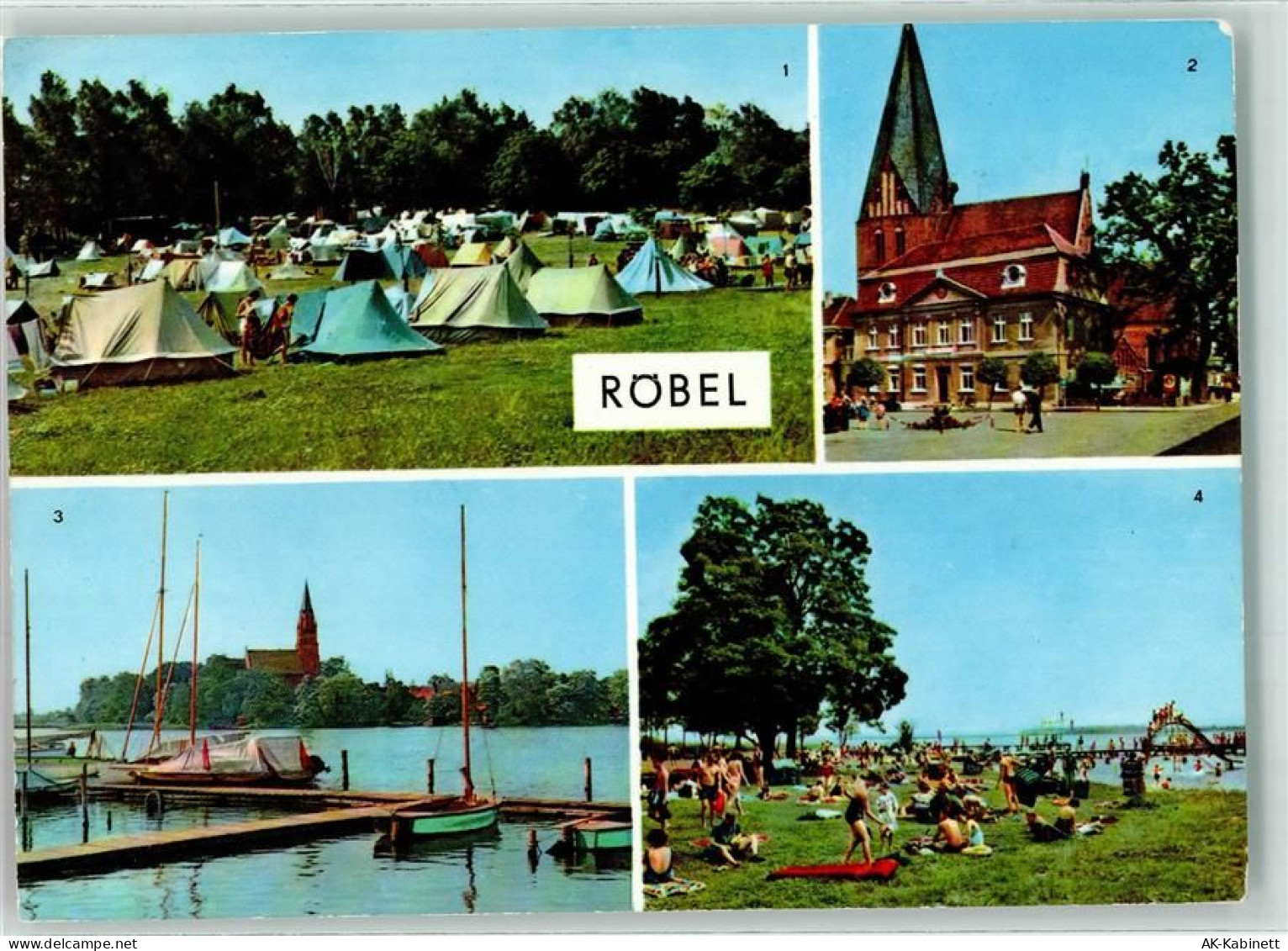 17207 O2070 Röbel - Zeltplatz Rathaus Robel Segelboothafen Schwimmbad - 39394860
