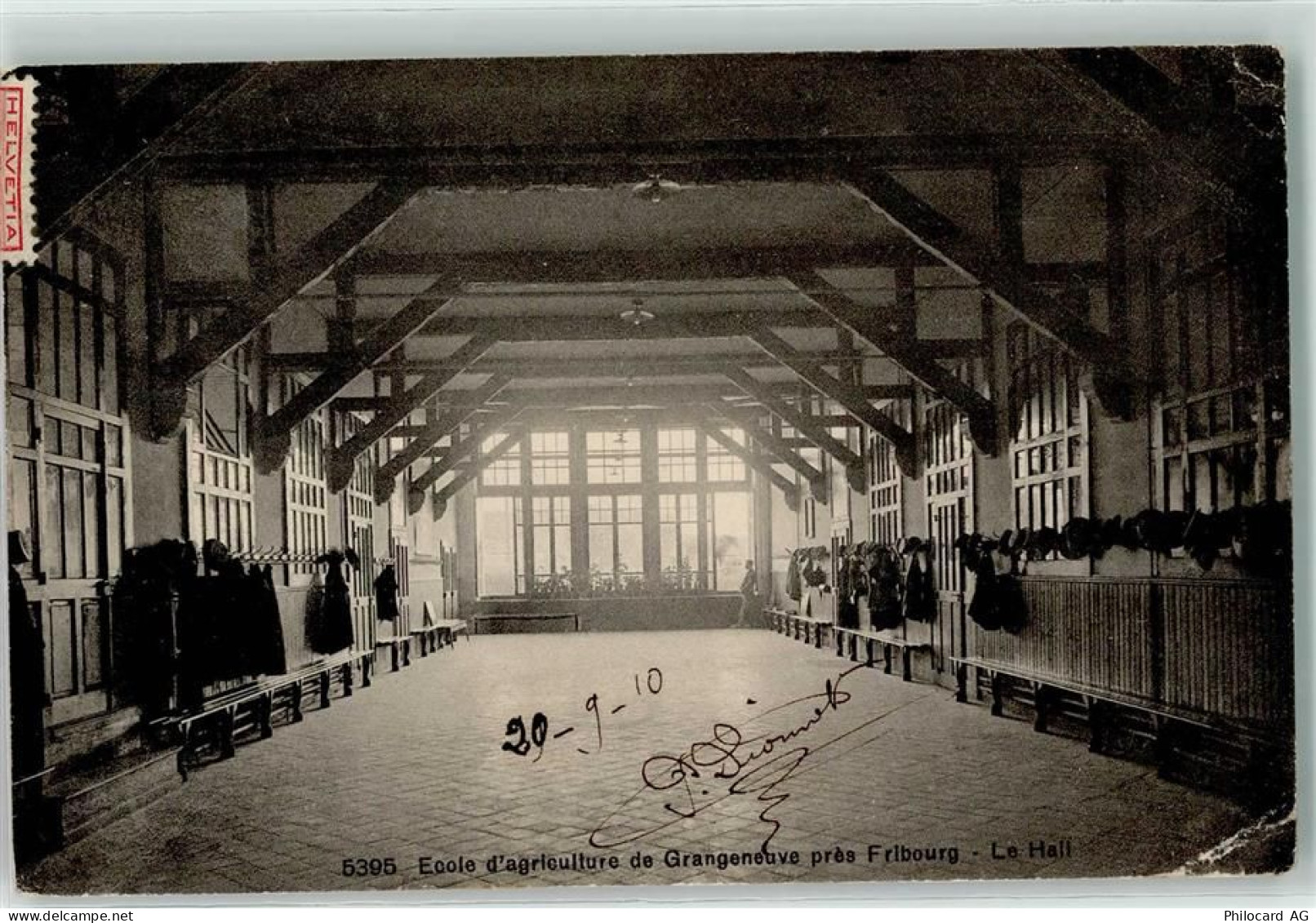 1725 Posieux Hauterive FR 1910 Gebrauchsspuren Ecole d`Agriculture de Gr... - 10603464