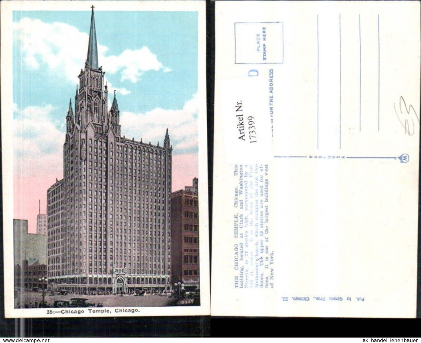 173399,Illinois Chicago Temple Chicago Gebäude Hochhaus
