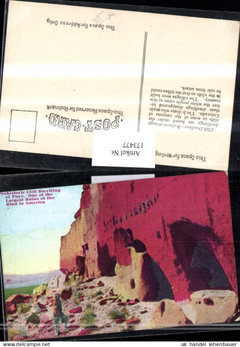 173477,Indiana Prehistoric Cliff Dwelling of Puye one of the largest Ruins of the Kind in America
