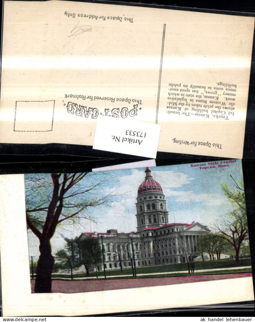 173533,Kansas State Capitol Topeka Gebäude
