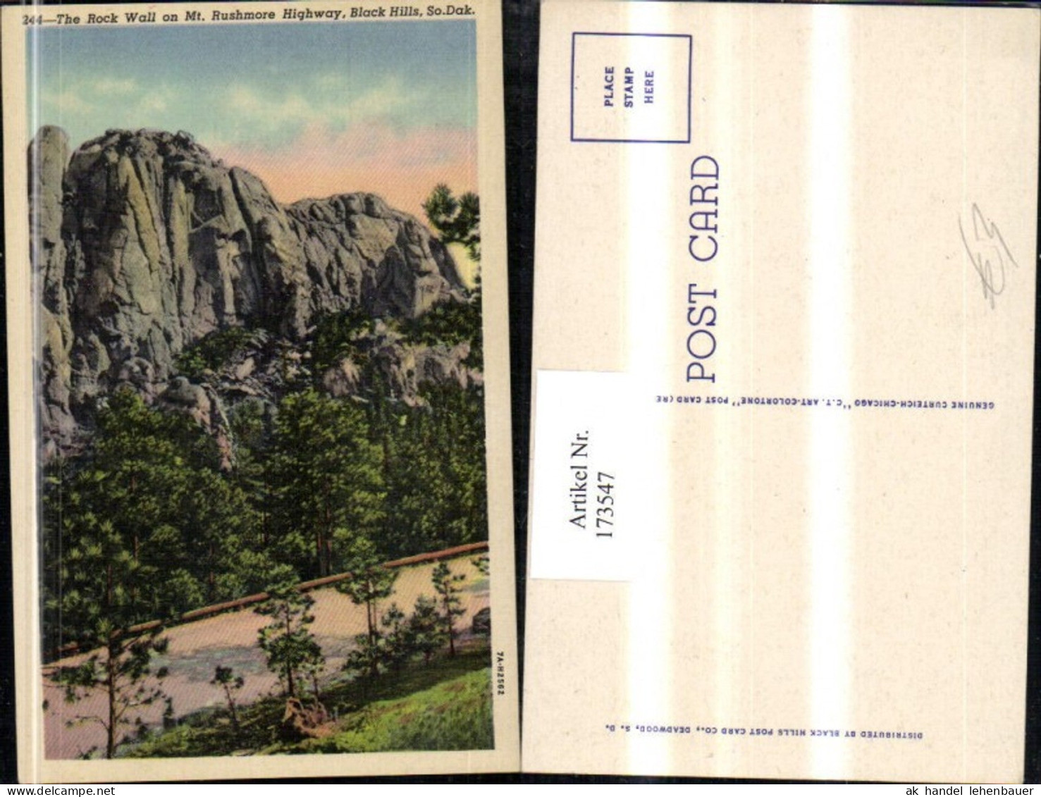 173547,South Dakota Black Hills the Rock Wall on Mount Rushmore Highway