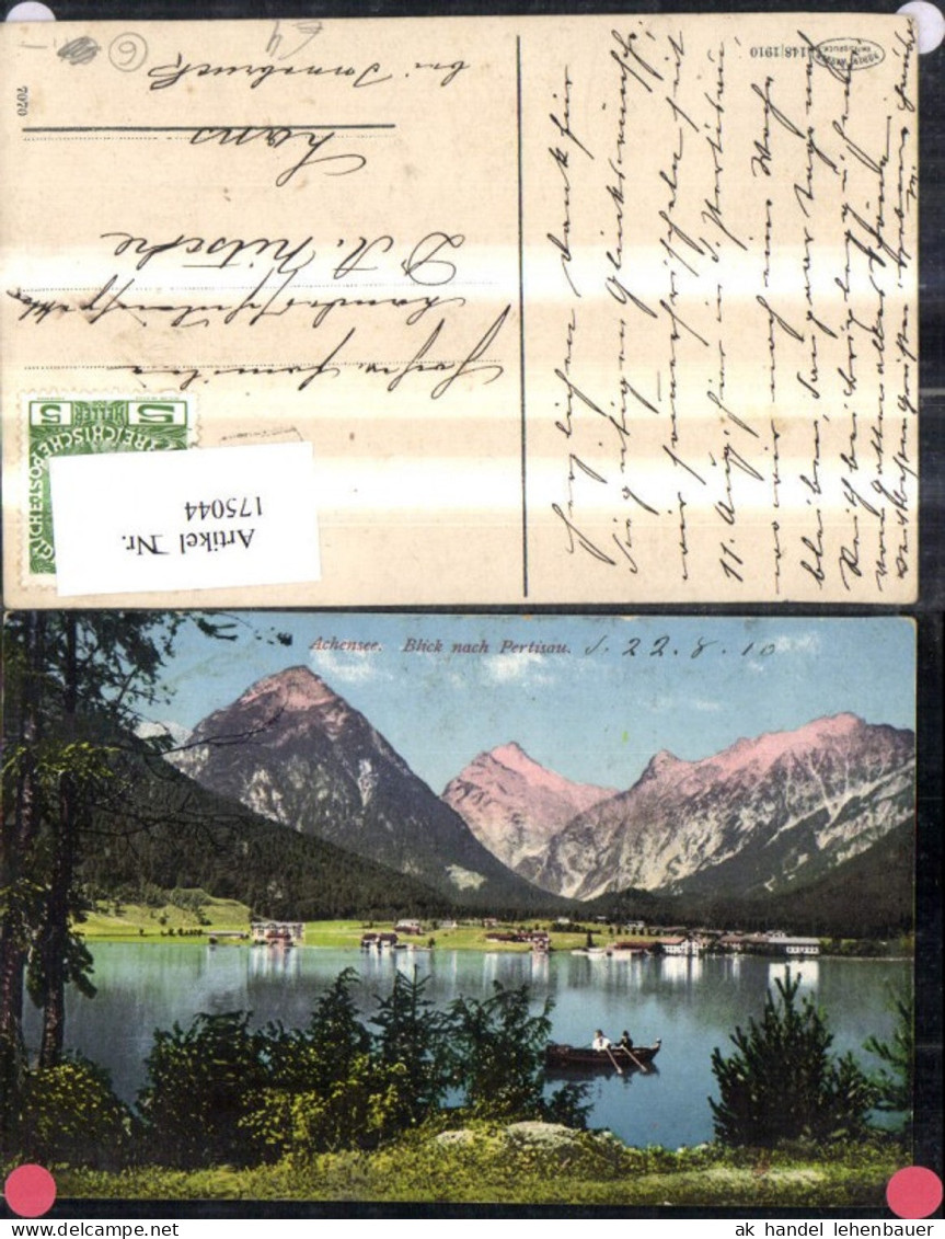 175044,Pertisau a. Achensee Blick n. Pertisau m. Ruderboot Boot