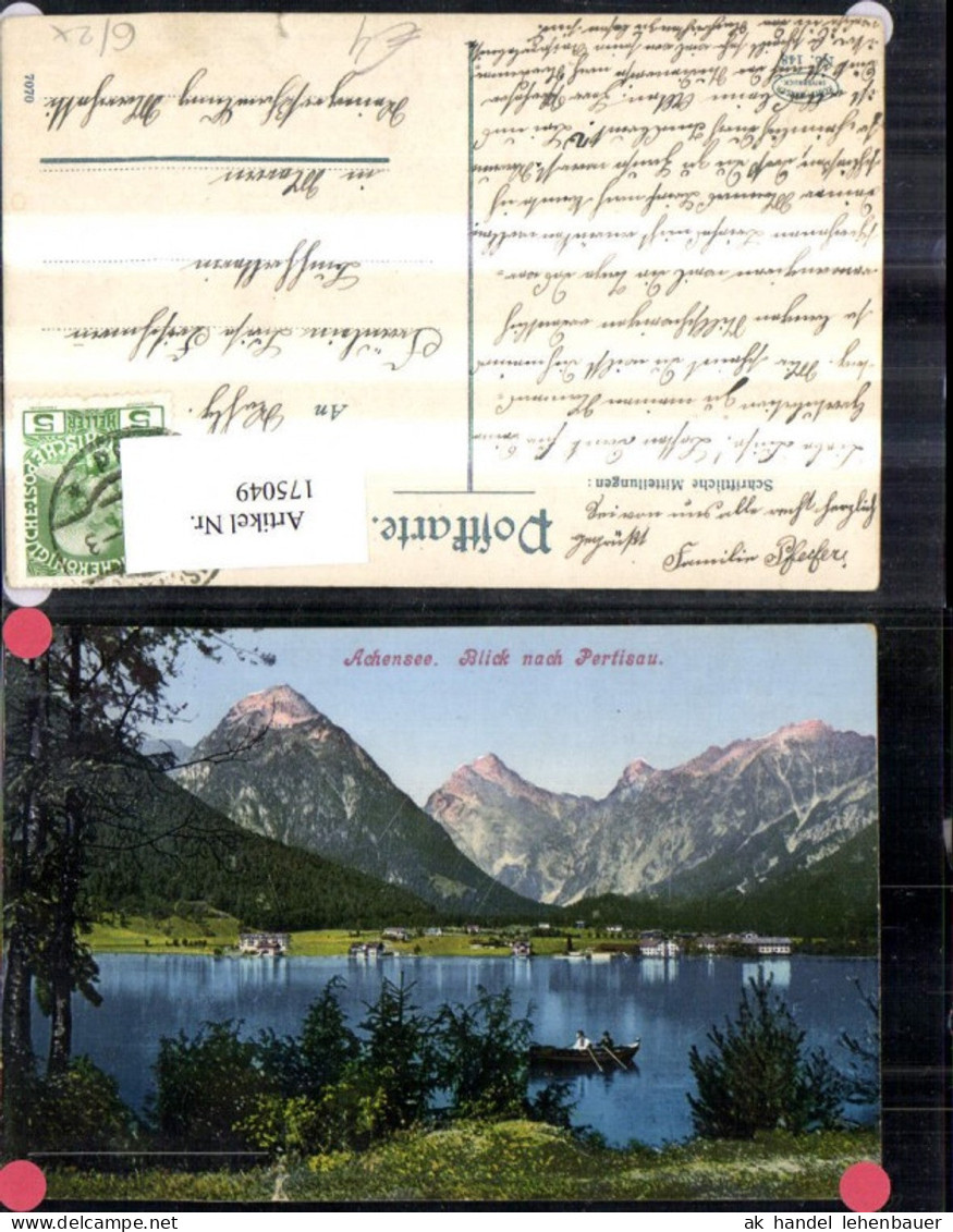 175049,Pertisau a. Achensee Blick n. Pertisau m. Ruderboot Boot