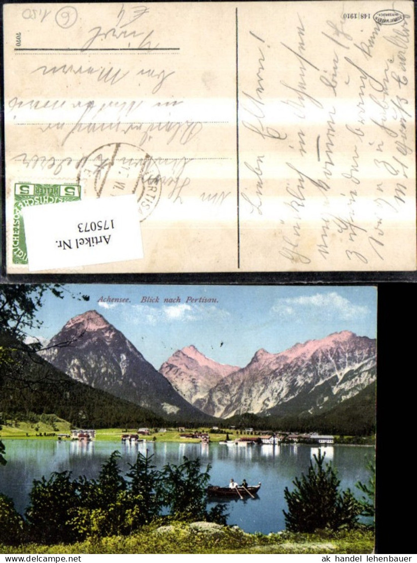 175073,Pertisau a. Achensee Blick n. Pertisau m. Ruderboot Boot