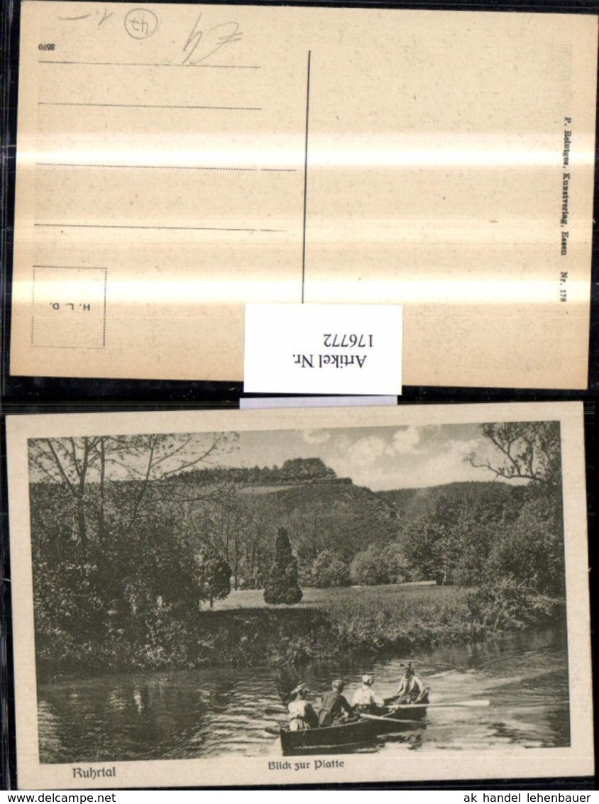 176772,Ruhrtal Blick zur Platte Ruderboot Boot